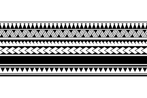 Maori Polynesian Tattoo Bracelet Tribal Sleeve Seamless Pattern Vector  Samoan Border Tattoo Design Fore Arm Or Foot Stock Illustration - Download  Image Now - iStock