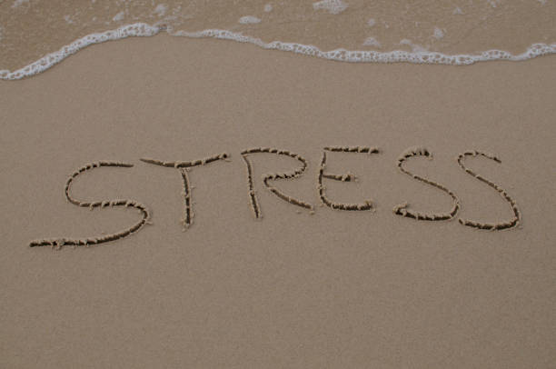 istock Stress inscription in the sand 1248698024