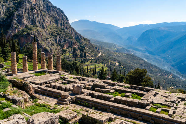 istock sunshine on ancient columns near tranquil mountains in greece 1248701286