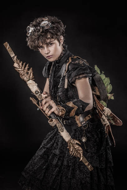 istock Steampunk female in a studio shot 1248701676