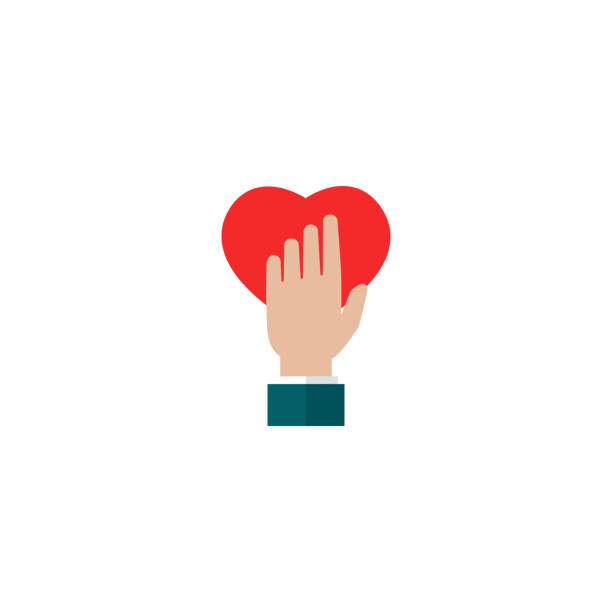 istock Hand holding red heart on white background. charity, philanthropy, giving help 1248701847