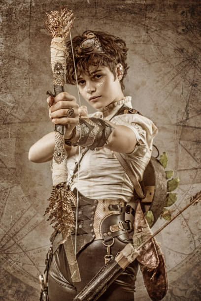 istock Steampunk female in a studio shot 1248702616