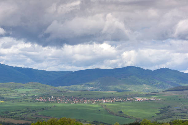 Spring Landscape of Cherna Gora (Monte Negro) mountain, Pernik Region, Bulgaria