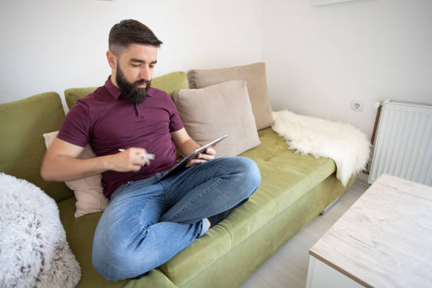 istock Digital artist working at home 1248707714