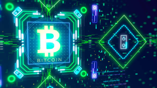 istock Bitcoin digital symbol close-up. Abstract hi-tech financial theme 3d render 1248708406