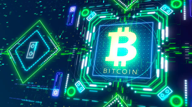istock Mining bitcoin token cryptocurrency. Finance and business theme 3d illustration. 1248708450
