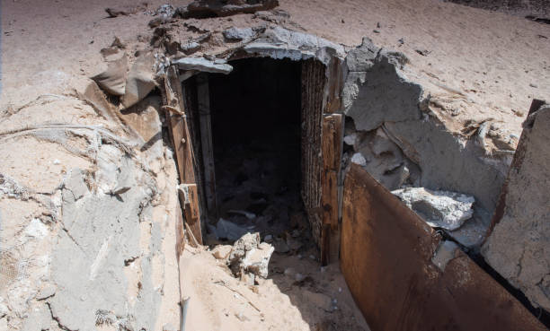 istock Old abandoned military bunker in the african desert 1248712656
