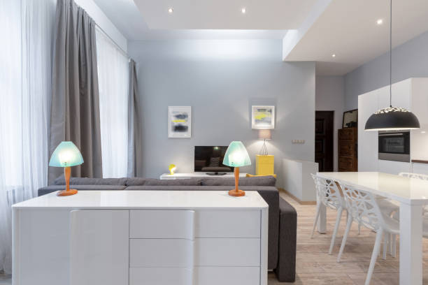 istock Simple and stylish apartment interior 1248718244