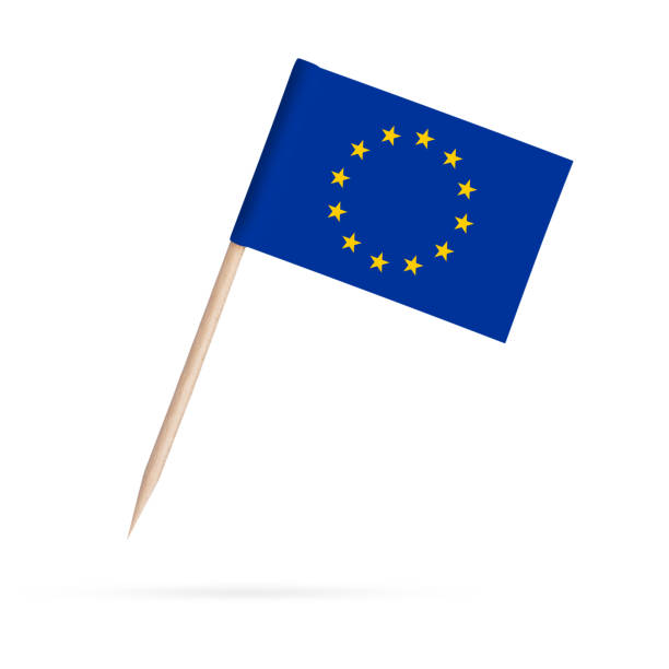 istock Miniature Flag European Union EU. Isolated on white background 1248719497