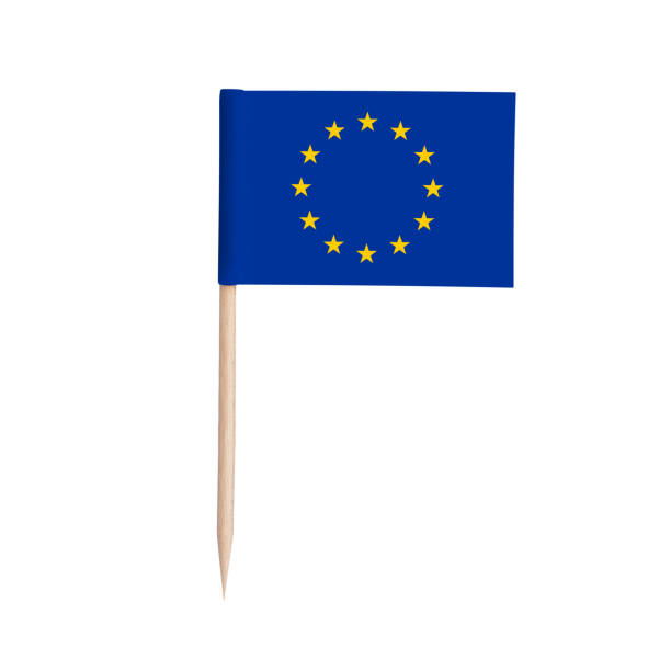 istock Miniature Flag European Union EU. Isolated on white background 1248719499