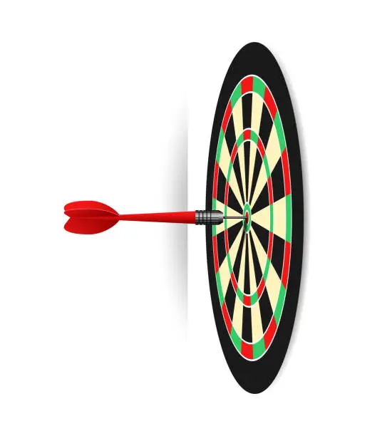 Vector illustration of Dartboard illustration - dart game target