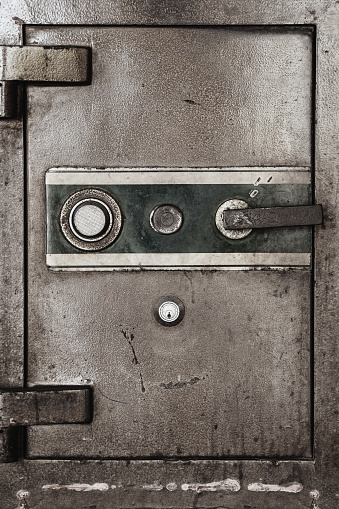 Door of the old security safe box