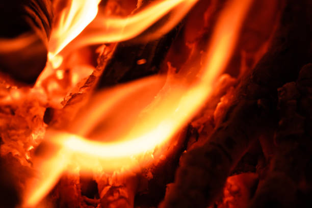 istock Flaming charcoal burning in the camp fire 1248725912