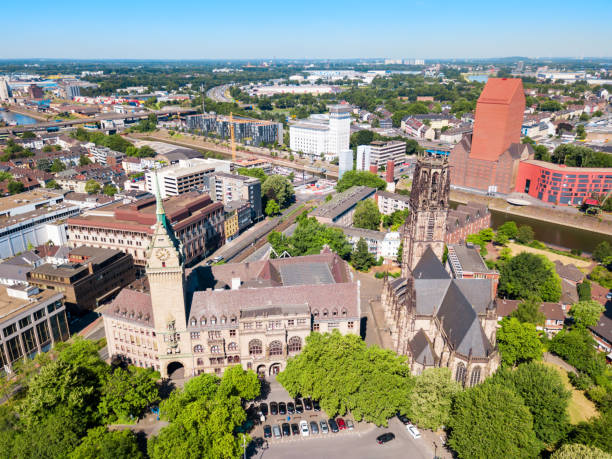 istock Duisburg city skyline in Germany 1248727656