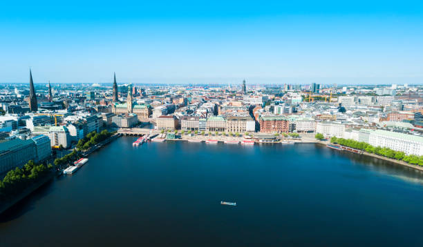 istock Hamburg city centre view, Germany 1248730358