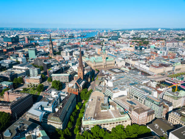 istock Hamburg city centre view, Germany 1248730364