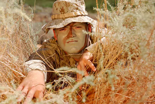 Lone Marine On Reconnaissance Mission