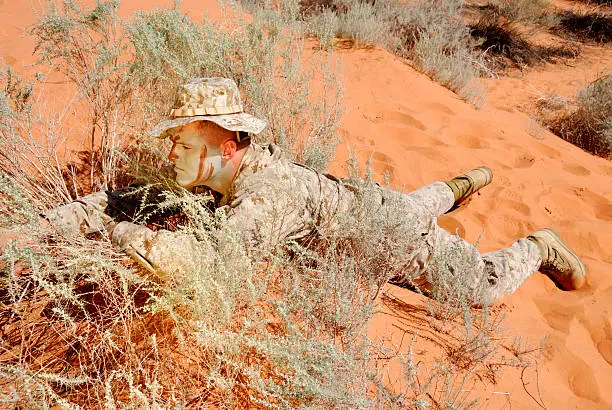 Lone Marine On Reconnaissance Mission