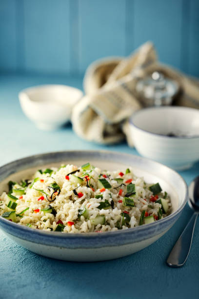 istock Healthy Vegan brown rice salad  bowl 1248739101