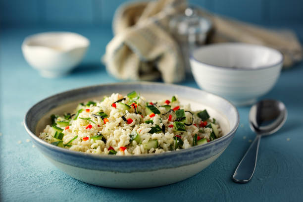 istock Healthy Vegan brown rice salad  bowl 1248739104