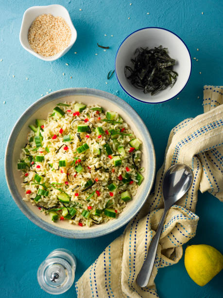 istock Healthy Vegan brown rice salad  bowl 1248739110