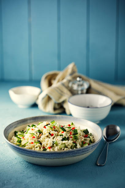 istock Healthy Vegan brown rice salad  bowl 1248739111
