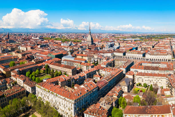 istock Turin aerial panoramic view, Italy 1248745276