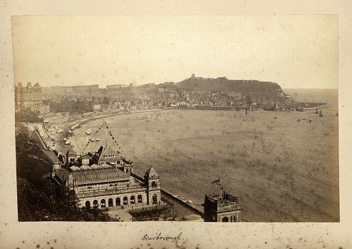 Vintage photograph of Scarborough South Bay, North Yorkshire, 1890s, 19th Century