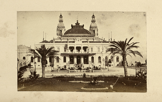 Vintage photograph of Casino Monte Carlo, Monaco, 1890s, 19th Century