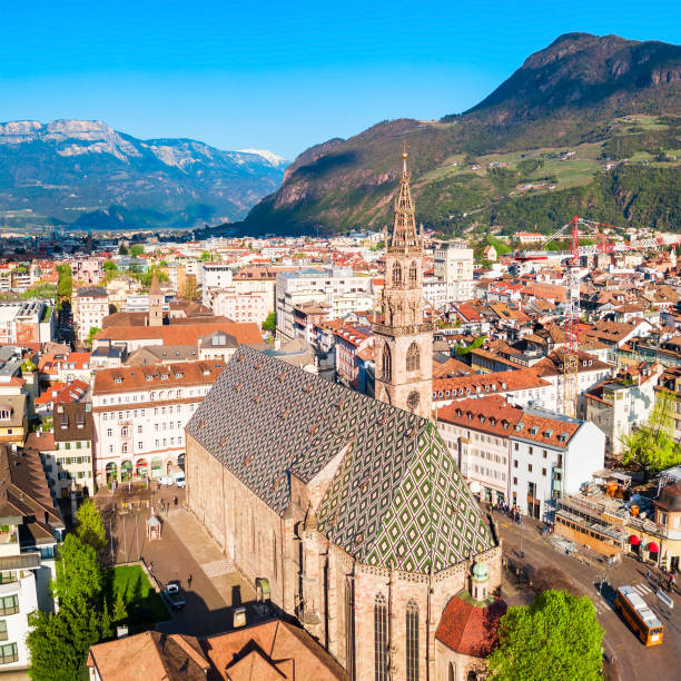 istock Bolzano Cathedral aerial panoramic view 1248749891