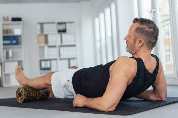 istock Man working out in his office during a lunch break 1248749958