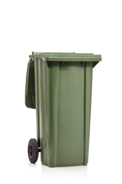 istock Studio shot of a green dustbin 1248750641