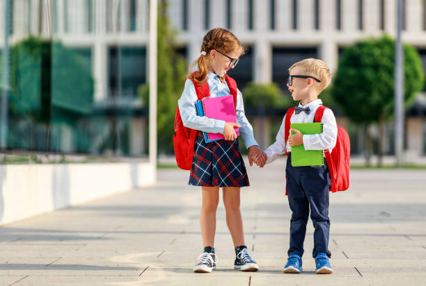istock Happy  funny children students elementary school 1248753200