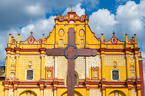 Fachada catedral, San Cristóbal de las Casas, México photo