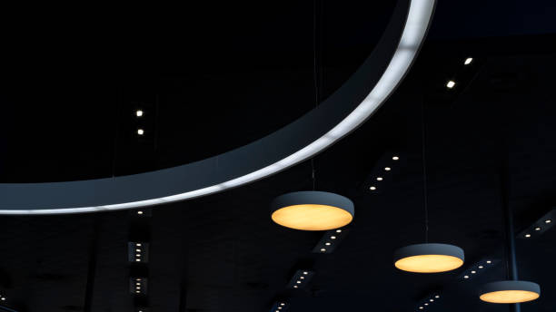 istock Interior lights of showroom ceiling 1248755475