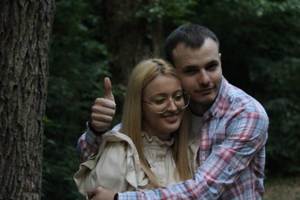 woman and man in love
