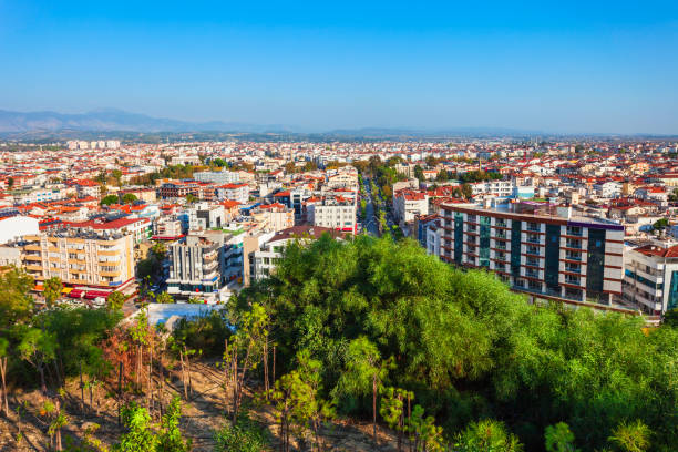 istock Manavgat city aerial panoramic view, Turkey 1248763130