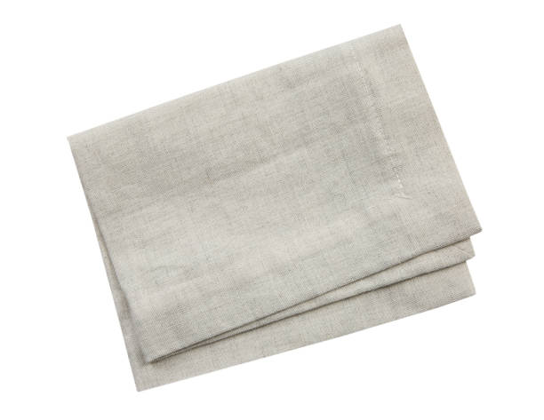 istock Grey beige folded litchen cloth isolated,burlap dishcloth,towel. 1248763920