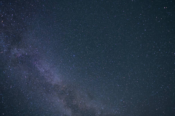 istock Beautiful starry sky with bright milky way galaxy. Night landscape. Astronomical background. 1248766086