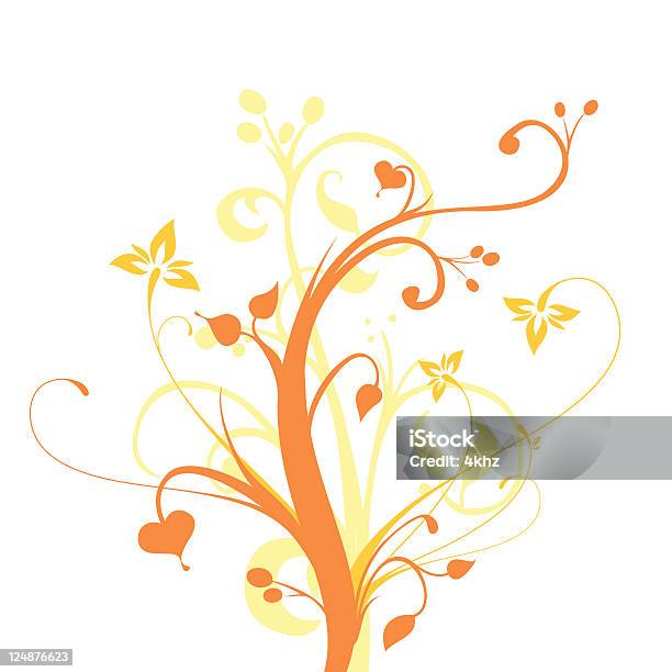 Fall Flowers Brown Vector Floral Ornament Background Stock Illustration - Download Image Now