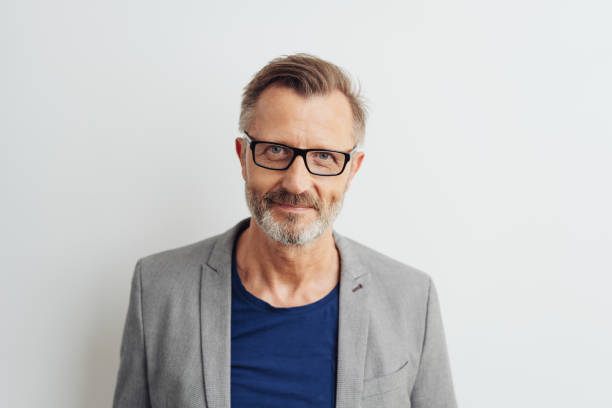istock Bearded middle-aged man in glasses 1248767421