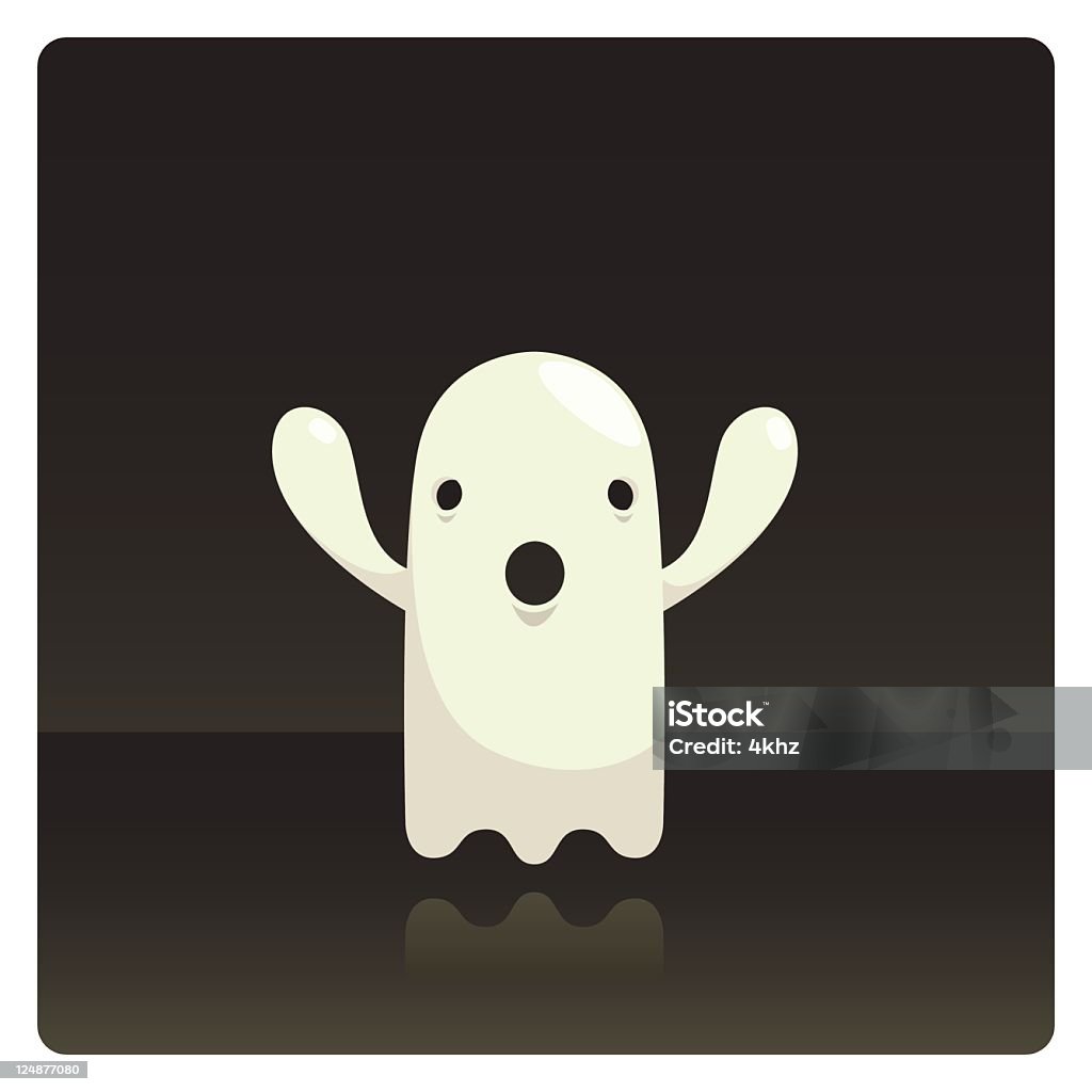 Cute Vector fantasma carácter Boo - Royalty-free Assustador arte vetorial