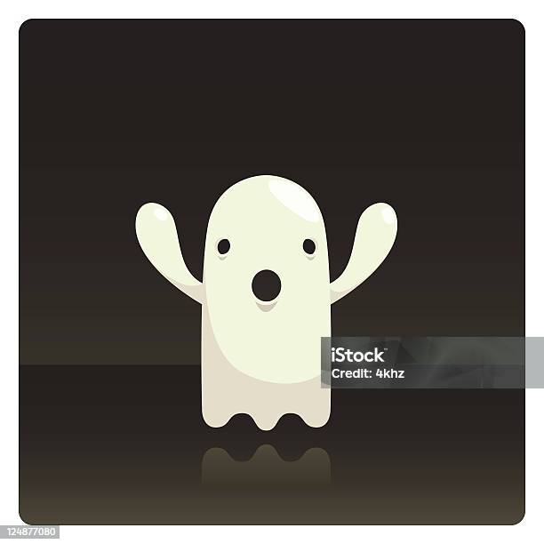 Cute Vector Fantasma Carácter Boo - Arte vetorial de stock e mais imagens de Assustador - Assustador, Aterrorizado, Choque