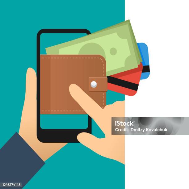 Ewallet Online Payment Concept Stock Illustration - Download Image Now -  Digital Wallet, Mobile Payment, Paper Currency - iStock