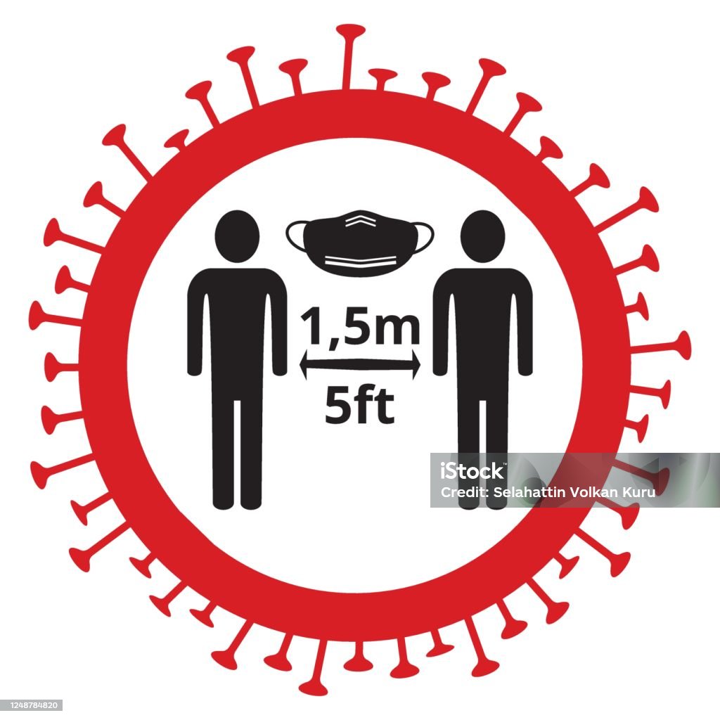 uitbreiden Doornen domineren Social Distance 15 Meter Or 5 Feet Please Wears Mask Coronavirus Stock  Illustration - Download Image Now - iStock
