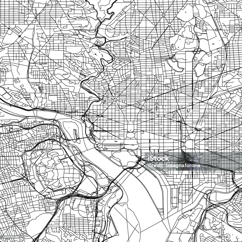 Free Dc Vector Map Washington Dc Vector Map Stock Illustration - Download Image Now ...