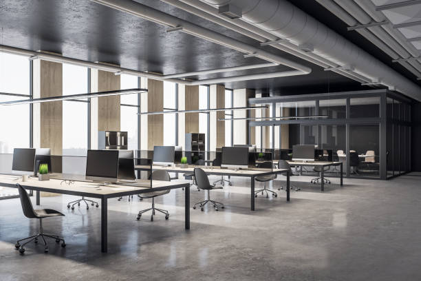 istock Contemporary coworking office interior room 1248786140