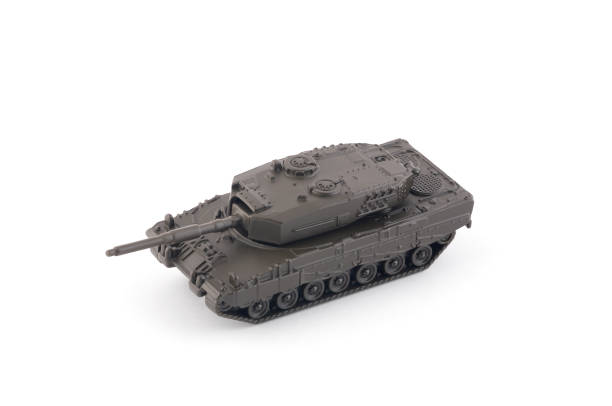 istock Modern tank toy miniature isolated on white background with clipping path 1248787577