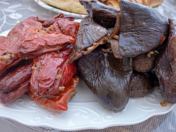 istock Traditional Turkish walnut stuffed also called dried eggplant dried red pepper 1248788894