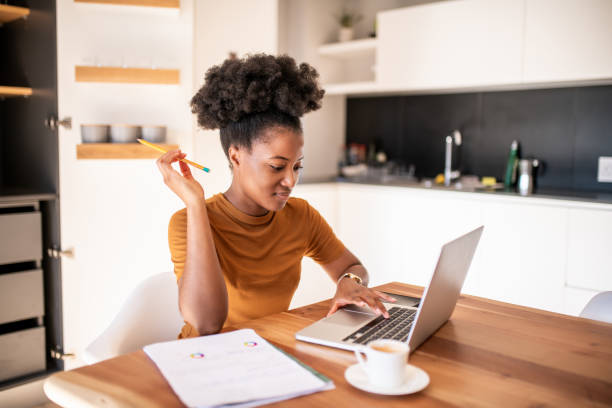 istock Businesswoman working from home 1248791196
